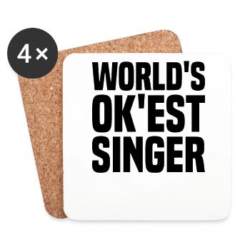 Karaoke Singing Singers' Party - Coasters (set of 4) - white - Front