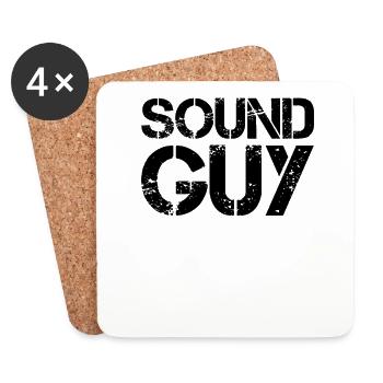 Ingénieur du son Technicien du son Musique - Dessous de verre (lot de 4) - blanc - Devant