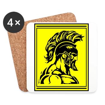Spartan Warrior Gladiator Muskeln - Untersetzer (4er-Set) - Weiß - Vorne