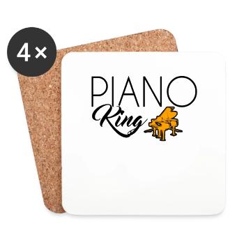 Piano King - Untersetzer (4er-Set) - Weiß - Vorne