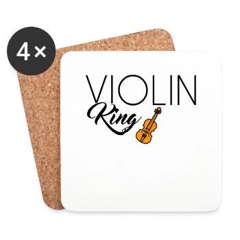 violin King - Untersetzer (4er-Set) - Weiß - Vorne