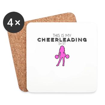 Cheerleading Shirt - Coasters (set of 4) - white - Front