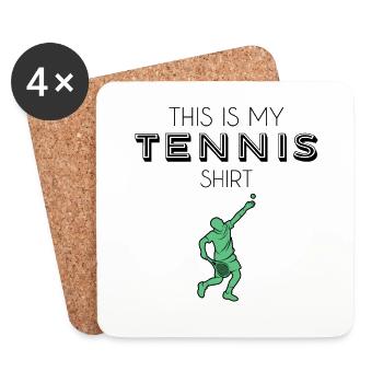 Chemise de tennis - Dessous de verre (lot de 4) - blanc - Devant
