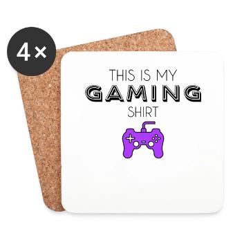 Chemise de jeu - Dessous de verre (lot de 4) - blanc - Devant