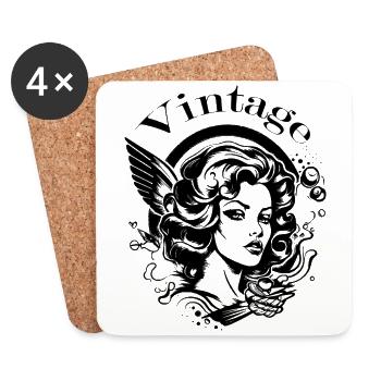 Vintage - Coasters (set of 4) - white - Front