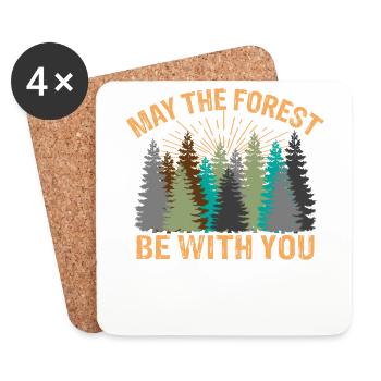 May the forest - Untersetzer (4er-Set) - Weiß - Vorne