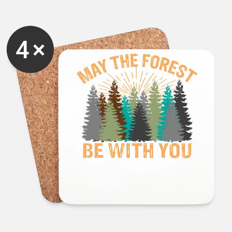 May the forest - Untersetzer (4er-Set) - Weiß