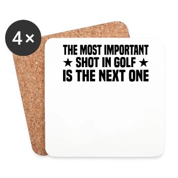 Golf Golf Cart Balls Sports - Coasters (set of 4) - white - Front