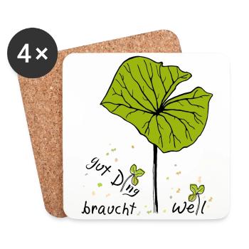 Good things need because - Coasters (set of 4) - white - Front