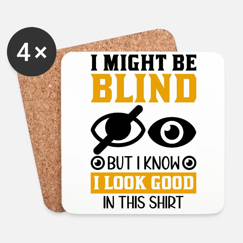 Blindheitsbewusstsein Gesetzlich Blind - Untersetzer (4er-Set) - Weiß