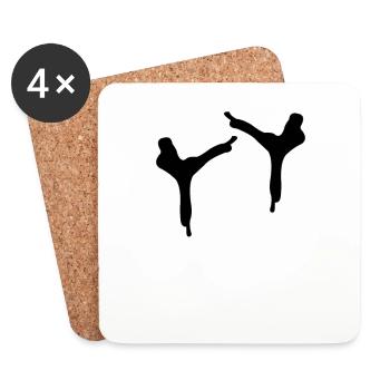 Capoeira - Dessous de verre (lot de 4) - blanc - Devant