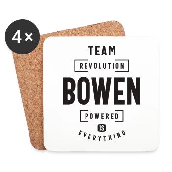 Bowen Powered is Everything Bowen Name - Coasters (set of 4) - white - Front