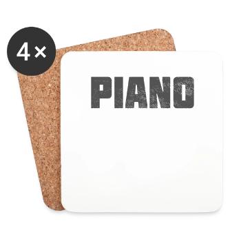 Piano - Untersetzer (4er-Set) - Weiß - Vorne