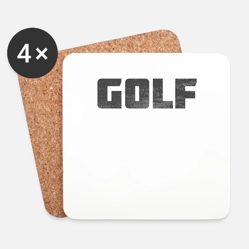 Golf - Untersetzer (4er-Set) - Weiß