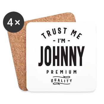 Trust Me I'm Johnny - Johnny Name - Coasters (set of 4) - white - Front