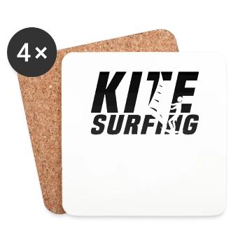 Kite Surfing - Coasters (set of 4) - white - Front