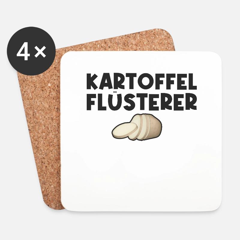 Kartoffel Flüsterer - Untersetzer (4er-Set) - Weiß