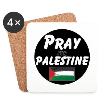 Pray for the Palestinians | Pray for Palestine - Coasters (set of 4) - white - Front