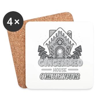Gingerbread House Constructor Manufacturer Gift - Coasters (set of 4) - white - Front