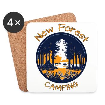 New Forest Camping - Coasters (set of 4) - white - Front