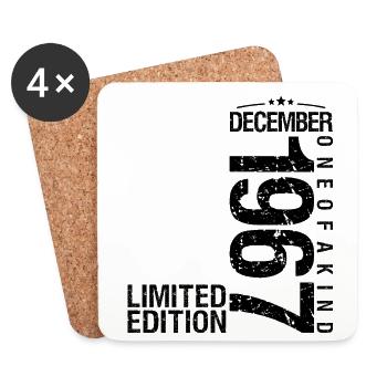 Birthday December 1967 December born in December - Coasters (set of 4) - white - Front