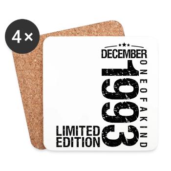 Geburtstag Dezember 1993 Dezember geboren im Dezember - Untersetzer (4er-Set) - Weiß - Vorne