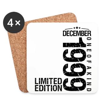 Birthday December 1999 December born in December - Coasters (set of 4) - white - Front