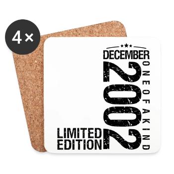 Birthday December 2002 December born in December - Coasters (set of 4) - white - Front