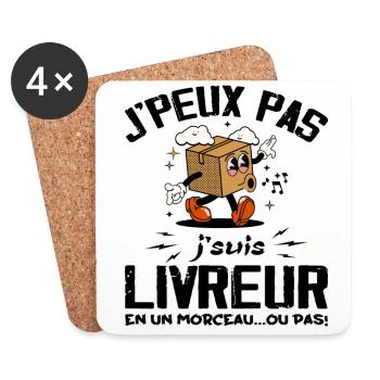I can't I'm a delivery guy - Coasters (set of 4) - white - Front