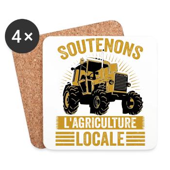 Let's support local agriculture - Coasters (set of 4) - white - Front