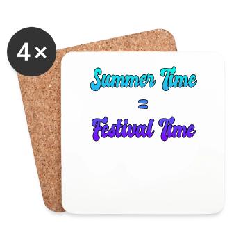 Summer Festival - Coasters (set of 4) - white - Front
