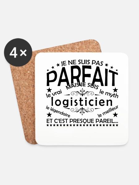 Logistiker-Geschenk Logistiker, der echte Logistiker - Untersetzer (4er-Set) - Weiß