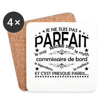 Portemonnaie Geschenk Portemonnaie auf - Untersetzer (4er-Set) - Weiß - Vorne