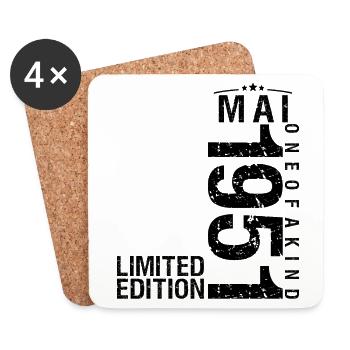 Geburtstag Mai 1951 Mai Geboren im Mai - Untersetzer (4er-Set) - Weiß - Vorne