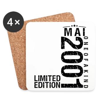 Birthday May 2001 May Born in May - Coasters (set of 4) - white - Front
