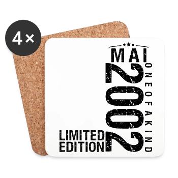 Birthday May 2002 May born in May - Coasters (set of 4) - white - Front