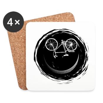 Bicycle Face - Coasters (set of 4) - white - Front