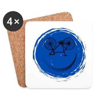 Bicycle Face - Coasters (set of 4) - white - Front