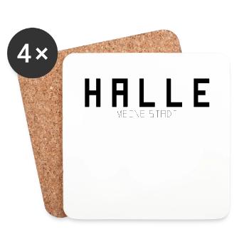 Halle ma ville - Dessous de verre (lot de 4) - blanc - Devant