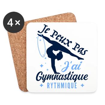 Ich kann nicht Ich habe Vintage Rhythmic Gym Frau - Untersetzer (4er-Set) - Weiß - Vorne