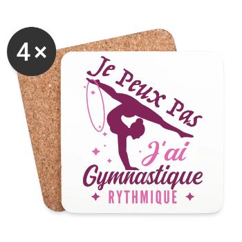 Ich kann nicht Ich habe Vintage Rhythmic Gym Frau - Untersetzer (4er-Set) - Weiß - Vorne