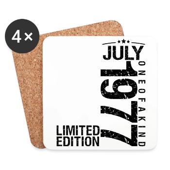 Birthday 1977 July 1977 July 1977 - Coasters (set of 4) - white - Front
