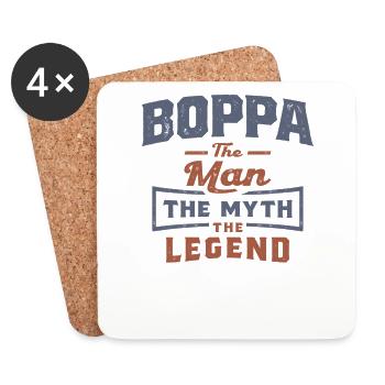Boppa L’Homme Le Mythe La Légende - Grands-parents - Dessous de verre (lot de 4) - blanc - Devant
