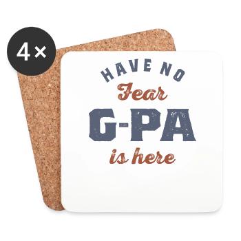 Have No Fear, G-Pa is Here - Grandparents Day - Coasters (set of 4) - white - Front