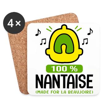 supporter Nantes football nantes nantaise Enfant - Dessous de verre (lot de 4) - blanc - Devant