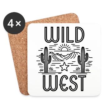 Wild West - Coasters (set of 4) - white - Front