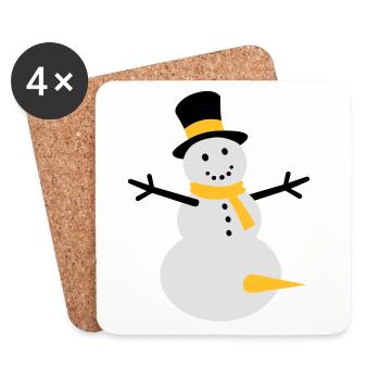 snow fun - Untersetzer (4er-Set) - Weiß - Vorne