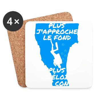 Plus j'approche le fond - Dessous de verre (lot de 4) - blanc - Devant