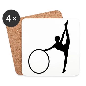 Rhythmic gymnastics - Coasters (set of 4) - white - Front