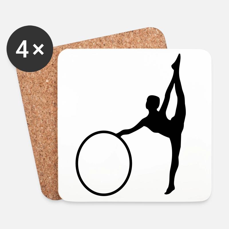 Gymnastik Mädchen - Untersetzer (4er-Set) - Weiß